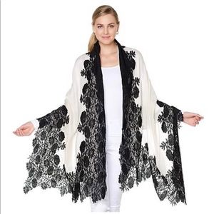 Clever carriage lace silk scarf shawl